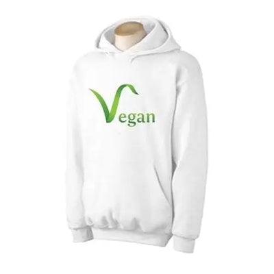 Vegan Logo Hoodie M / White