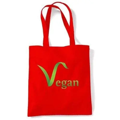 Vegan Logo Shoulder Bag Red
