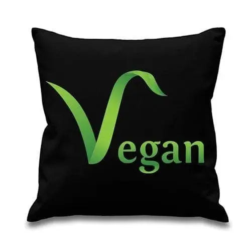 Vegan Logo Sofa Cushion Black