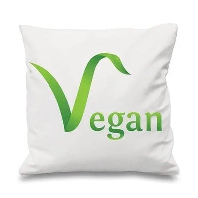 Vegan Logo Sofa Cushion White
