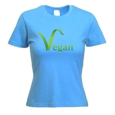 Vegan Logo Women's T-Shirt S / Light Blue