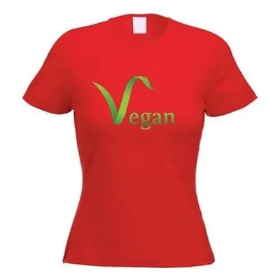 Vegan Logo Women's T-Shirt S / Red