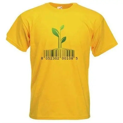 Vegetarian Barcode Logo T-Shirt XXL / Yellow