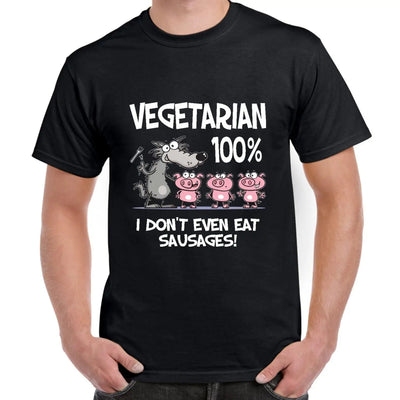 Vegetarian Big Bad Wolf Men's T-Shirt S / Black