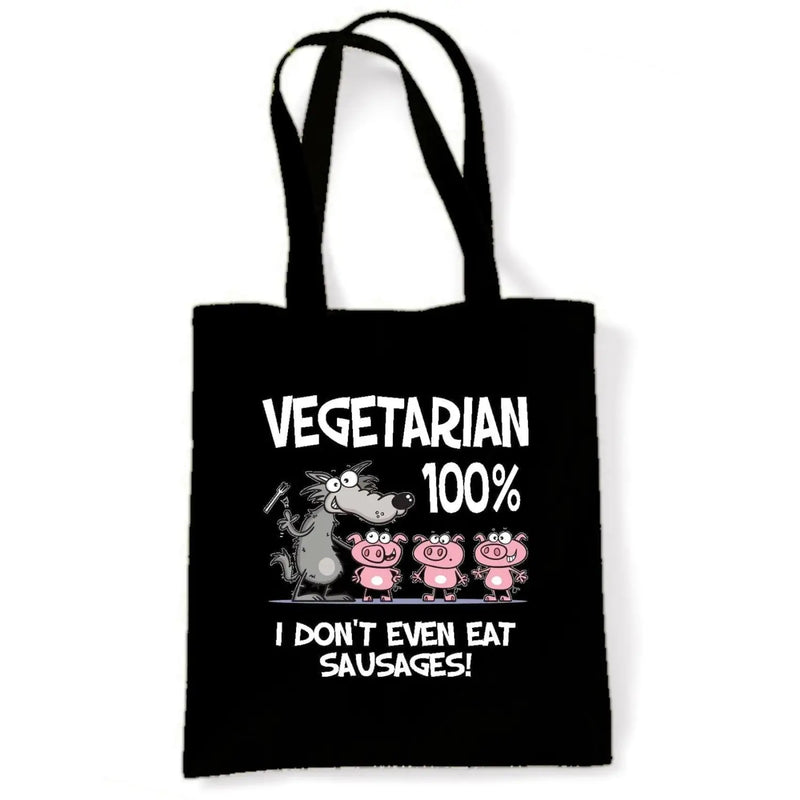Vegetarian Big Bad Wolf Tote Shoulder Shopping Bag