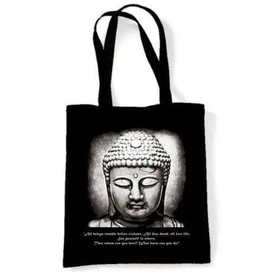 Vegetarian Buddha Quote Shoulder Bag