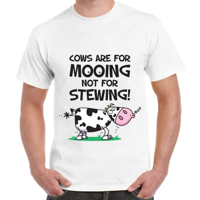 Vegetarian Cows Are For Mooing Men's T-Shirt M / White
