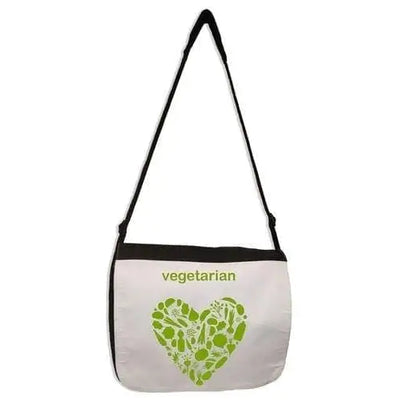 Vegetarian Heart Laptop Messenger Bag
