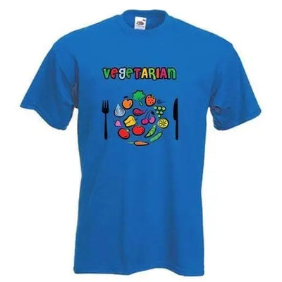 Vegetarian Plate Logo T-Shirt M / Royal Blue