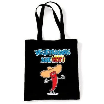 Vegetarians Are Hot Shoulder Bag Black