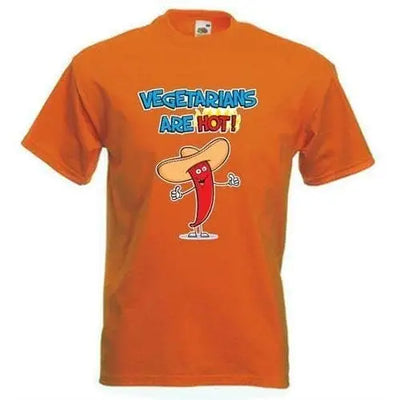 Vegetarians Are Hot T-Shirt M / Orange