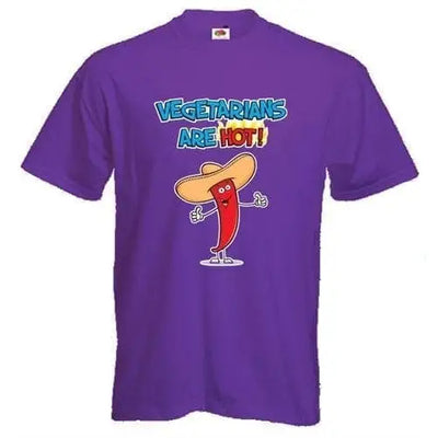 Vegetarians Are Hot T-Shirt M / Purple