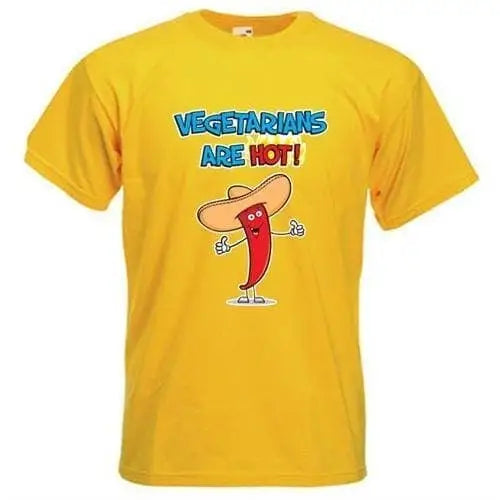 Vegetarians Are Hot T-Shirt M / Yellow