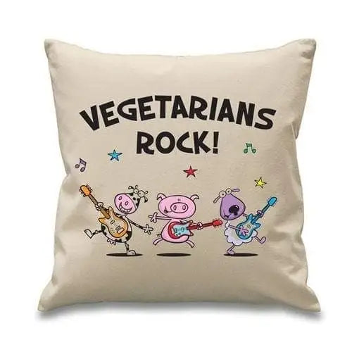 Vegetarians Rock Band Cushion Cream
