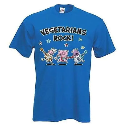 Vegetarians Rock Band Men's Vegetarian T-Shirt XXL / Royal Blue
