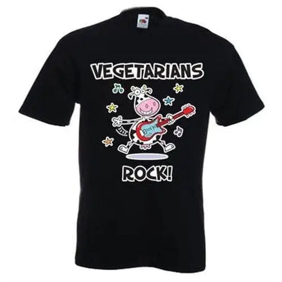 Vegetarians Rock Men's Vegetarian T-Shirt 3XL / Black