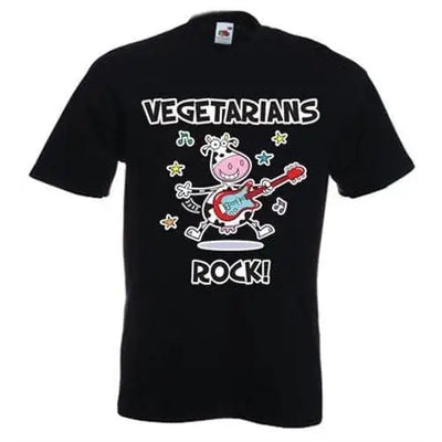 Vegetarians Rock Men's Vegetarian T-Shirt 3XL / Black