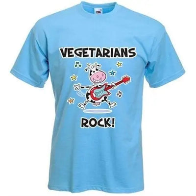Vegetarians Rock Men's Vegetarian T-Shirt 3XL / Light Blue