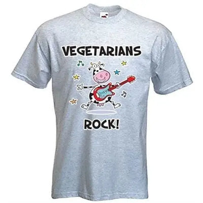 Vegetarians Rock Men's Vegetarian T-Shirt 3XL / Light Grey