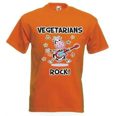 Vegetarians Rock Men's Vegetarian T-Shirt 3XL / Orange
