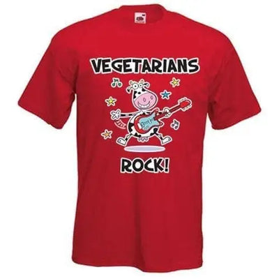 Vegetarians Rock Men's Vegetarian T-Shirt 3XL / Red