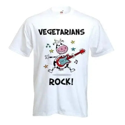 Vegetarians Rock Men's Vegetarian T-Shirt 3XL / White