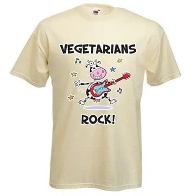 Vegetarians Rock Men's Vegetarian T-Shirt L / Cream