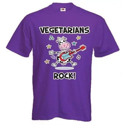 Vegetarians Rock Men's Vegetarian T-Shirt L / Purple