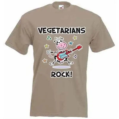 Vegetarians Rock Men's Vegetarian T-Shirt S / Khaki