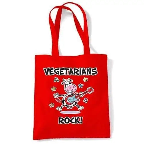 Vegetarians Rock Shoulder bag Red