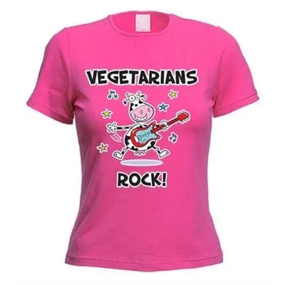 Vegetarians Rock Women's Vegetarian T-Shirt M / Dark Pink