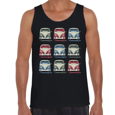 VW Campervan Pop Art Men's Tank Vest Top XXL / Black