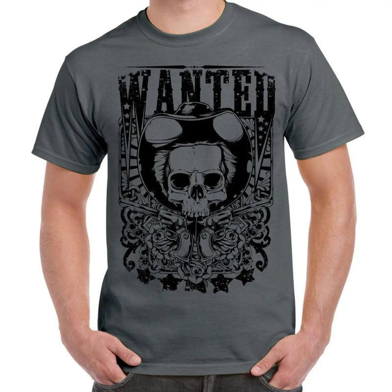 Wanted Poster Skull Large Print Men&