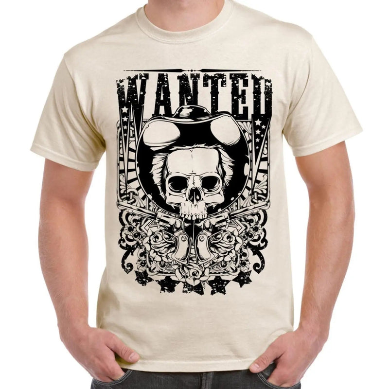 Wanted Poster Skull Large Print Men&