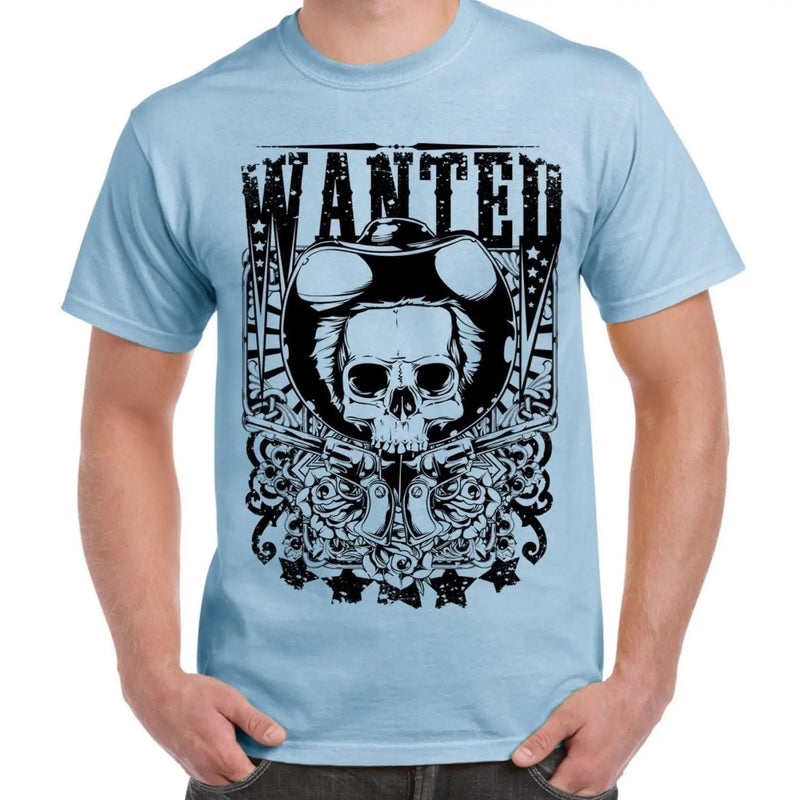 Wanted Poster Skull Large Print Men&