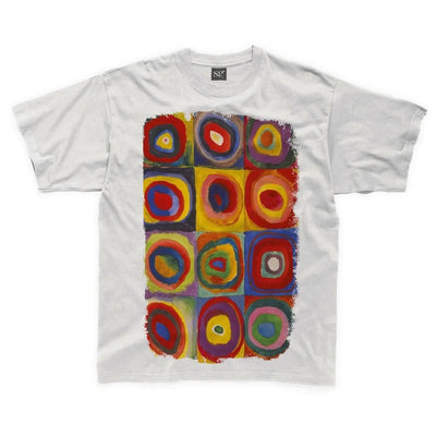 Wassilly Kandinsky Colour Study Square With Concentric Circles Large Print Kid's T-Shirt 3-4
