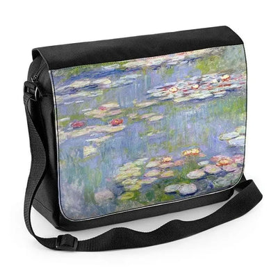 Water Lillies Claude Monet Painting Laptop Messenger Bag