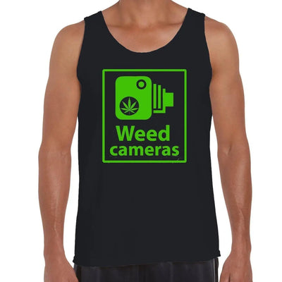 Weed Camera Funny Cannabis Men's Vest Tank Top XL / Black
