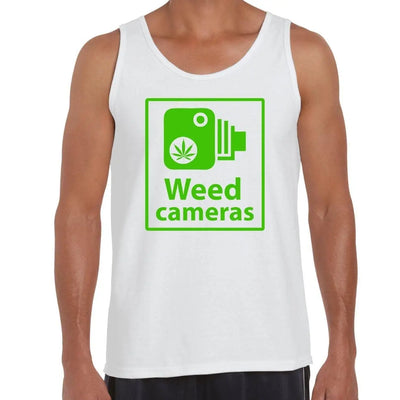 Weed Camera Funny Cannabis Men's Vest Tank Top XL / White
