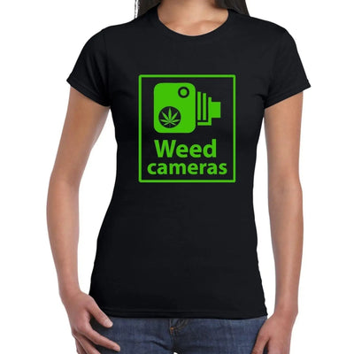 Weed Camera Funny Cannabis Women's T-Shirt L / Black