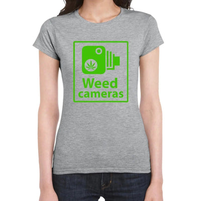 Weed Camera Funny Cannabis Women's T-Shirt L / Light Grey