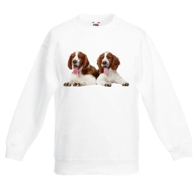 Welsh Springer Spaniel Puppies Children's Unisex Sweatshirt Jumper 3-4