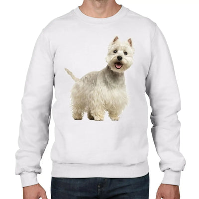 West Highland Terrier Dogs Animals Men's Sweatshirt Jumper XXL / White