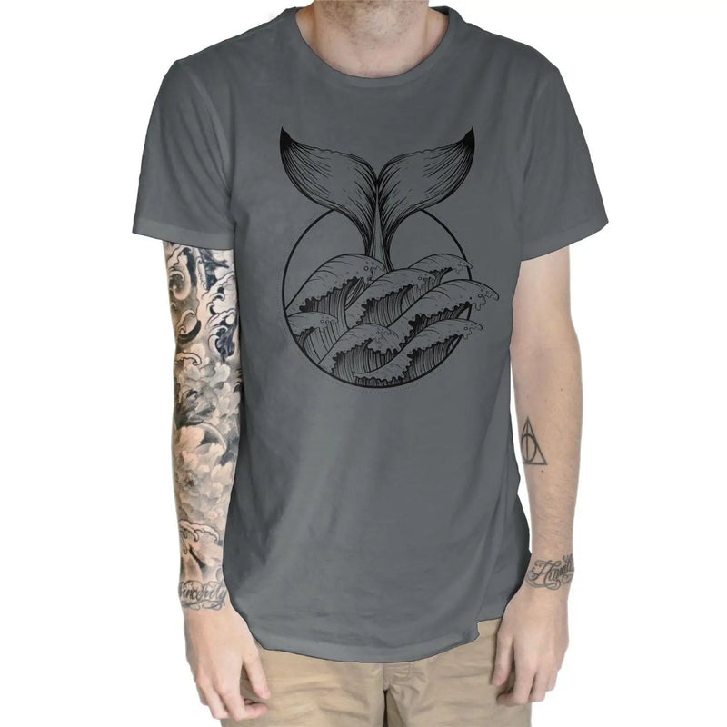 Whale Tail Tattoo Hipster Large Print Men&