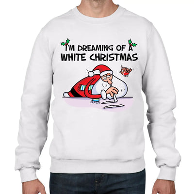 White Christmas Santa Claus Cocaine Funny Men’s