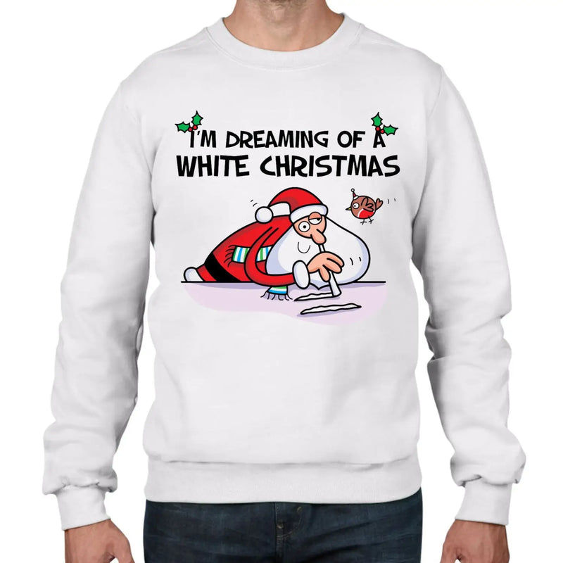 White Christmas Santa Claus Cocaine Funny Men’s