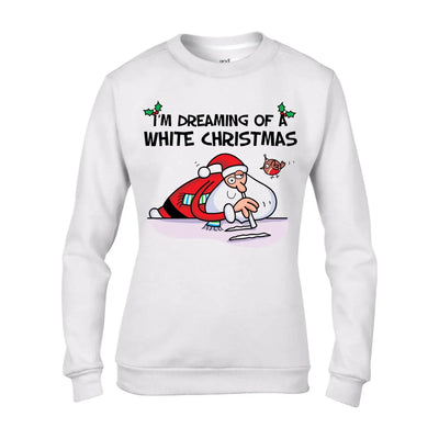 White Christmas Santa Claus Cocaine Funny Women’s