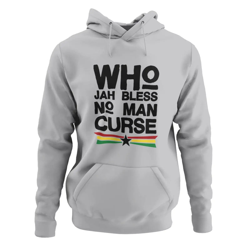 Who Jah Bless No Man Curse Reggae Hoodie - S / Light Grey -