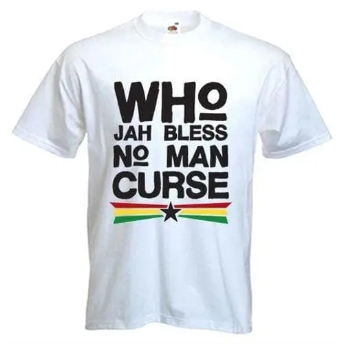 Who Jah Bless No Man Curse T-Shirt S / White