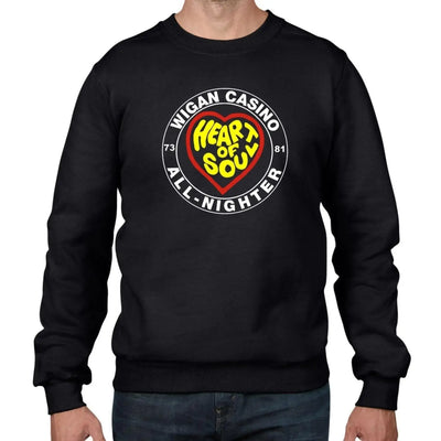 Wigan Casino Heart of Soul Men's Sweatshirt Jumper M / Black
